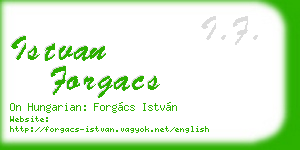 istvan forgacs business card